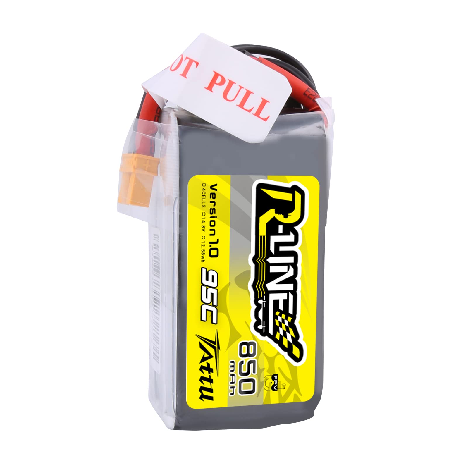 Amazon.com: TATTU R-Line 850mAh 14.8V 95C 4S LiPo Battery Pack